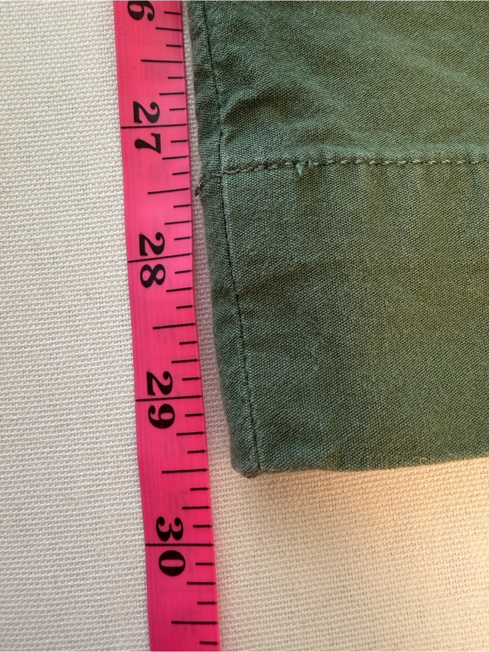 J Crew Olive Cotton Linen Wide Leg Preppy Trouser Pants 31 - Picture 8 of 10